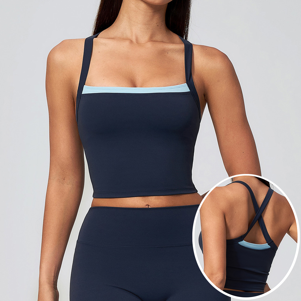 Top de Yoga Feminino com Costa - Plunge Bra Push Up avaliação e preço