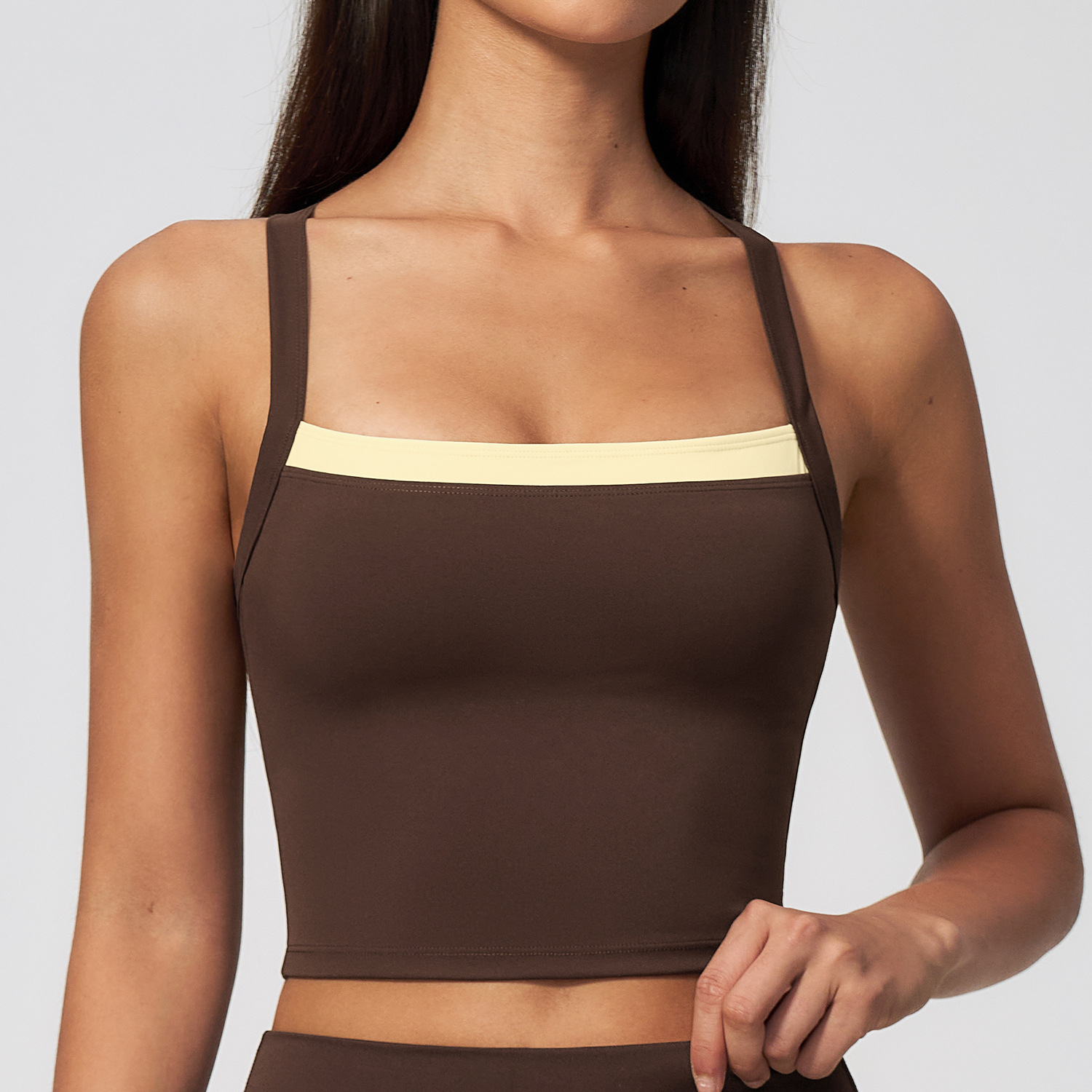 Top de Yoga Feminino com Costa - Plunge Bra Push Up avaliação e preço